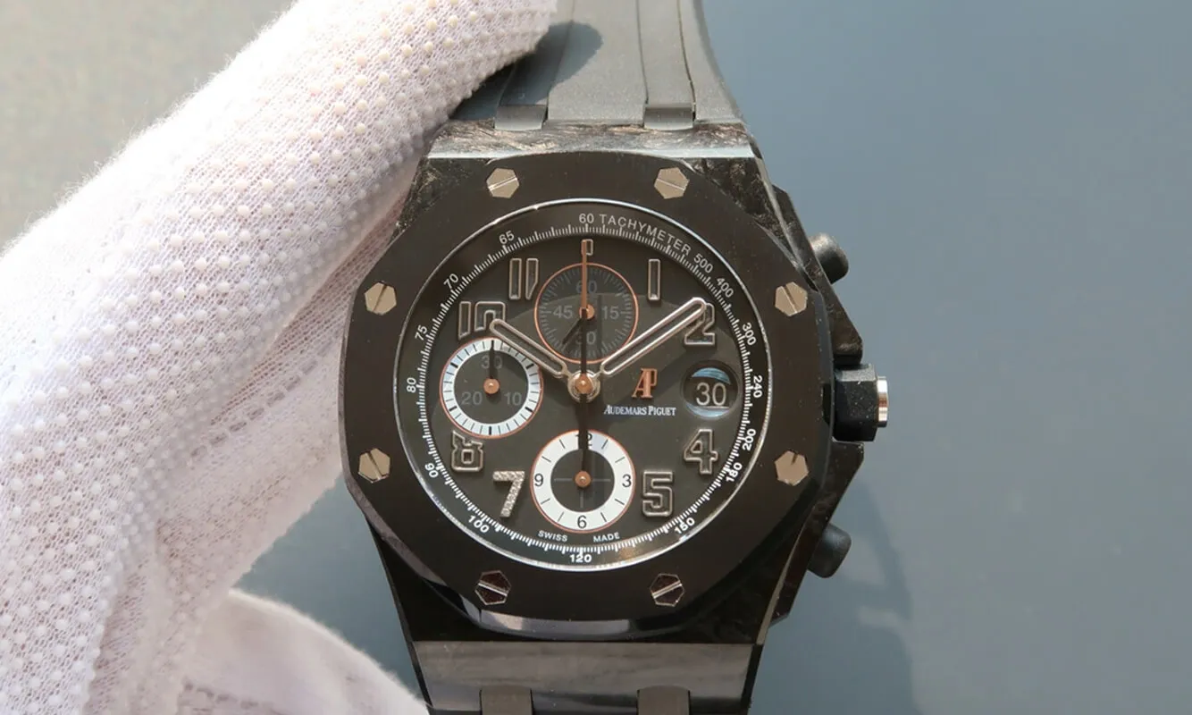 Audemars Piguet Royal Oak Offshore 26205AU.OO.D002CR.01 JF Factory 1:1 Best Edition Replica Watch Black Strap